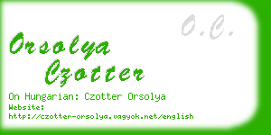 orsolya czotter business card